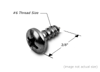 Screw: #6x3/8", Phillips/Pan Head, Sheet Metal Screw, SCREW001 preview image
