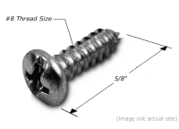 Screw: #8x5/8", Phillips/Pan Head, Sheet Metal Screw, SCREW005 preview image