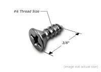 Screw: #6x3/8", Phillips/Flat Head, Wood Screw, SCREW010 preview image