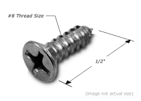 Screw: #8x1/2", Phillips/Flat Head, Wood Screw, SCREW013 preview image